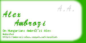 alex ambrozi business card